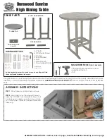 Предварительный просмотр 1 страницы Pawleys Island Durawood Sunrise HDT1BLK Assembly Instructions