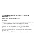 Preview for 12 page of PAX 3 Quick Start Manual, Safety Manuallines & Limited Warranty