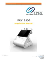 PAX E500 Installation Manual preview