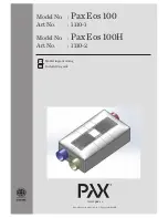 Предварительный просмотр 1 страницы PAX Eos 100 Installation Manual