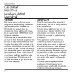 Preview for 2 page of PAX Levante 00 User And Installation Manual