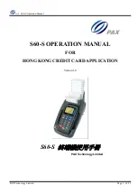 PAX S60-S Operation Manual preview