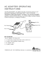 Paxar AC Adapter Monarch 6063TM Operating Instructions preview