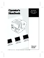 Paxar Monarch 9850 Operator'S Handbook Manual preview