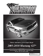 Paxton Automotive Novi Owner'S Installation Manual preview