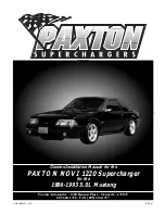 Предварительный просмотр 1 страницы Paxton NOVI 1220 Supercharger 1986-1993 Owners & Installation Manual