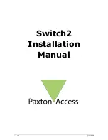 Preview for 1 page of Paxton Switch2 Installation Manual