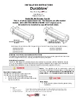 Preview for 1 page of PayandPack Durablow BK Installation Instructions Manual