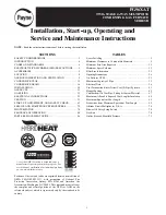 Preview for 1 page of Payne PG96XAT Installation, Start-Up, Operating And Service And Maintenance Instructions