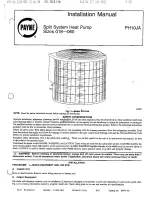 Preview for 1 page of Payne PH10JA Installation Manual