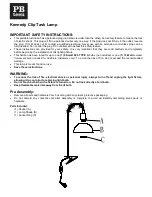 Preview for 1 page of PB TEEN Kennedy Clip Task Lamp Quick Start Manual