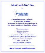 pba Mini Cool Aire Pro Manual preview