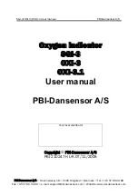 Preview for 2 page of PBI Dansensor OXI-3 User Manual