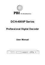 Preview for 1 page of PBI DCH-4000P User Manual