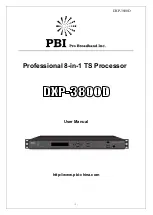 Preview for 1 page of PBI DXP-3800D User Manual