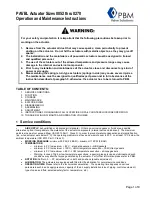 Preview for 1 page of PBM PAVBL Series Operation And Maintenance Instructions