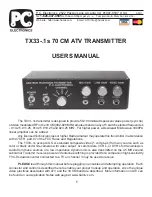 Preview for 1 page of PC Electronics TX33-.1s User Manual