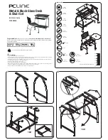 PC LINE Metal & Black Glass Desk & Chair Set Installation Manual предпросмотр