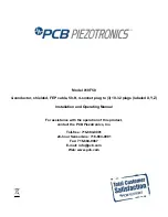 Preview for 1 page of PCB Piezotronics 010F50 Installation And Operating Manual