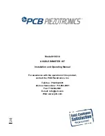 Предварительный просмотр 1 страницы PCB Piezotronics 018C10 Installation And Operating Manual