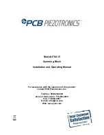 PCB Piezotronics 070A15 Installation And Operating Manual preview