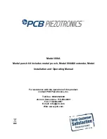 Предварительный просмотр 1 страницы PCB Piezotronics 088A Installation And Operating Manual