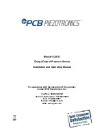 Preview for 1 page of PCB Piezotronics 112A03 Installation And Operating Manual