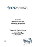 Предварительный просмотр 1 страницы PCB Piezotronics 113B03 Installation And Operating Manual