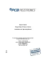 Preview for 1 page of PCB Piezotronics 118A02 Installation And Operating Manual