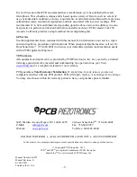 Preview for 8 page of PCB Piezotronics 130E20 Installation And Operating Manual