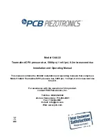 PCB Piezotronics 134A22 Installation And Operating Manual preview