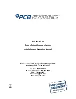 Предварительный просмотр 1 страницы PCB Piezotronics 176A02 Installation And Operating Manual