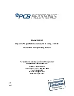 PCB Piezotronics 200B05 Installation And Operating Manual preview