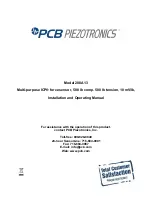 PCB Piezotronics 208A13 Installation And Operating Manual preview