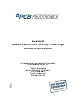 Preview for 1 page of PCB Piezotronics 208A22 Installation And Operating Manual