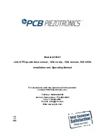 Preview for 1 page of PCB Piezotronics 221B01 Installation And Operating Manual