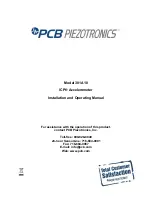 Preview for 1 page of PCB Piezotronics 301A10 Installation And Operating Manual