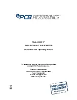 PCB Piezotronics 320C17 Installation And Operating Manual preview