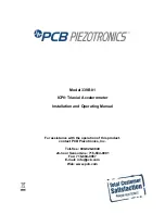 Предварительный просмотр 1 страницы PCB Piezotronics 339B01 Installation And Operating Manual