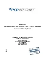 PCB Piezotronics 353B13 Installation And Operating Manual preview