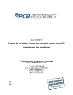 Предварительный просмотр 1 страницы PCB Piezotronics 356A15 Installation And Operating Manual