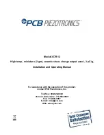 PCB Piezotronics 357B12 Installation And Operating Manual preview