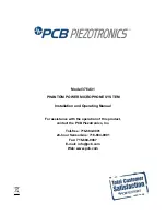 Preview for 1 page of PCB Piezotronics 376A31 Installation And Operating Manual