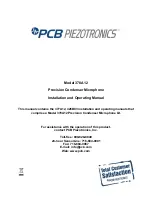 PCB Piezotronics 377A12 Installation And Operating Manual preview