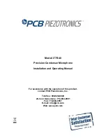 PCB Piezotronics 377B40 Installation And Operating Manual preview