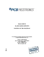 Preview for 1 page of PCB Piezotronics 422M128 Installation And Operating Manual