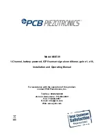 Предварительный просмотр 1 страницы PCB Piezotronics 480E09 Installation And Operating Manual