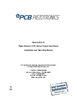 Preview for 1 page of PCB Piezotronics 483C15 Installation And Operating Manual