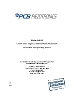 PCB Piezotronics 484B06 Installation And Operating Manual preview