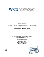 PCB Piezotronics 8159-0013A Installation And Operating Manual preview